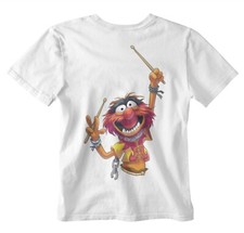 Animal T-shirt Muppet White 70s 80s 90s Tee drummer 100% retro gift S- 3xl Tee 