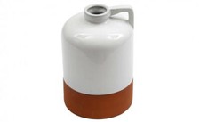 Large terracotta vase white - large,