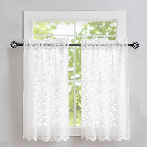 Lace kitchen curtains - kitchen,