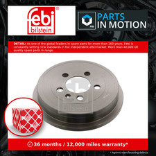 2x Brake Drums (Pair) fits VW POLO 9N, Mk4, Mk5 Rear 2001 on Set 6QE609617 Febi