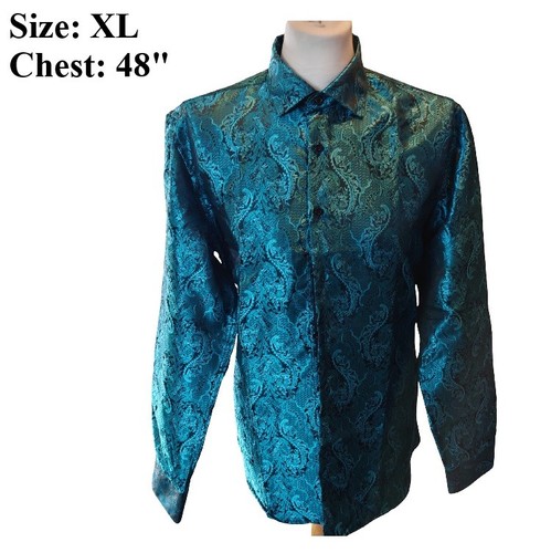 Mens shirt long sleeve silk - shirt,