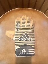 Adidas Fingertip training Worn Signed Goalkeeper Gloves Rare Retro Vintage Woods