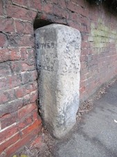 Photo 6x4 Old Milestone by the