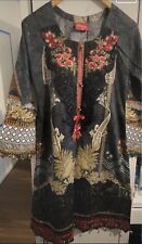 Munira designer 3 piece lawn desi Asian wear suit size medium in grey