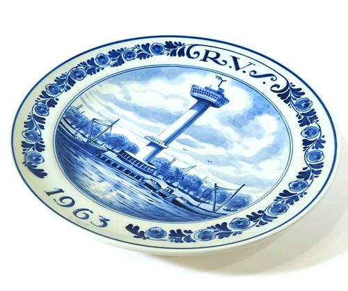 Vintage royal blue delft - blue,