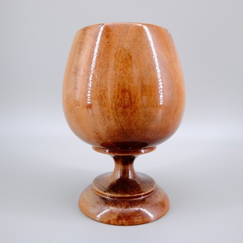Hand turned wooden brandy - hand,