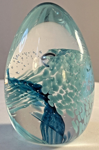 Blessings aqua paperweight - aqua,