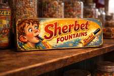 Sherbet Fountains Sign Vintage