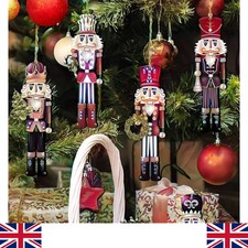 12pcs Nutcracker Soldier Christmas Ornament Set - Artificial Wood