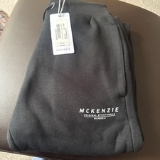 MCKENZIE TRACKSUIT BOTTOMS Black Silver New Tags Men's Size Small RRP £30 Casual