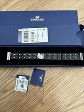 Swarovski x Sanrio Hello Kitty Rock Black studs leather Bracelet Rare with Box