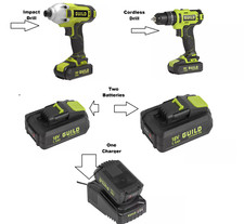 USED - Guild Cordless Impact Drill & Cordless Impact Driver - 18V