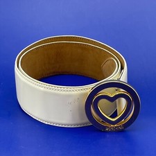 MOSCHINO Womens White Patent