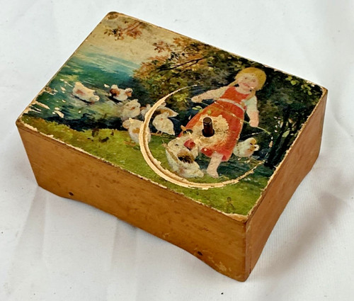 Antique wooden hand crank - wooden,