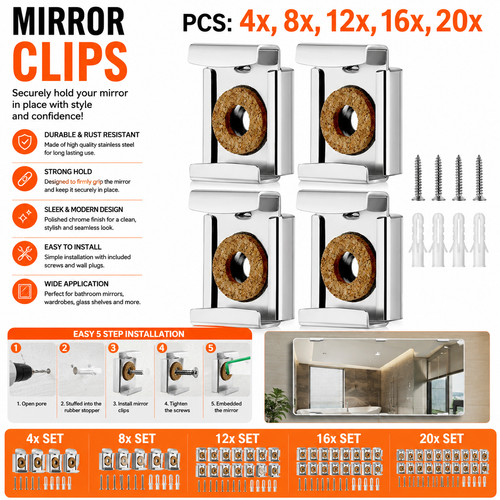 Athroom mirror fixing kit - athroom,