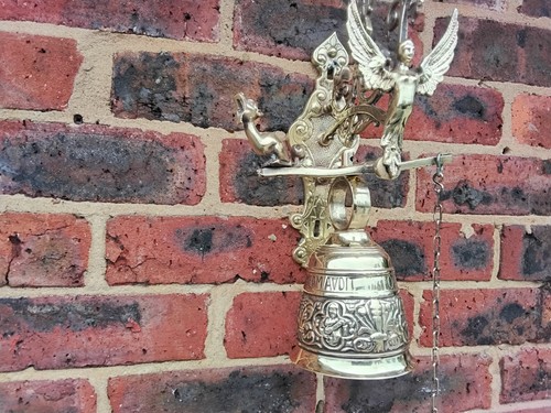 Antique brass monastery bell - brass,