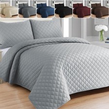 Embossed Quilted Bedspread Comforter Luxury Bedding Set Large Sofa Cover Throw