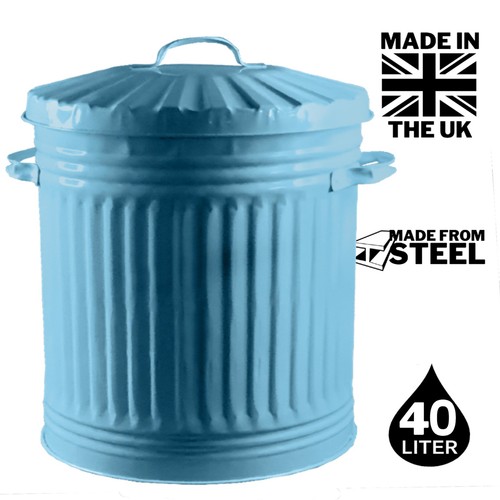 40l retro style metal bin - style,