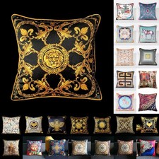 UK Luxury Classic Vintage Soft Velvet Cushion Cover Throw Sofa Pillow Case 18"