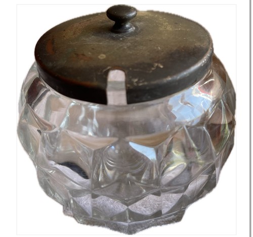 Cut glass sugar bowls - glass, x