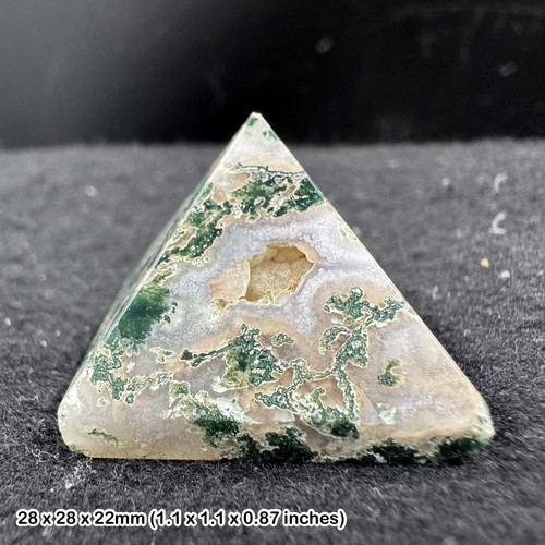 Tree agate pyramid - tree,