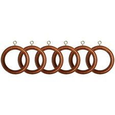 Pack of 6 Wooden Curtain Pole