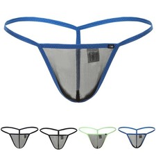 Sheer Mesh Pouch Thong For Men