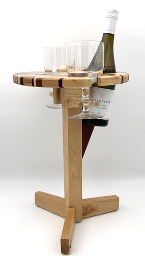 Handmade wood wine picnic - wood,