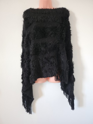 Black textured fluffy - black,