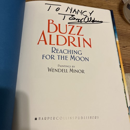 Reaching for the moon - moon, signed