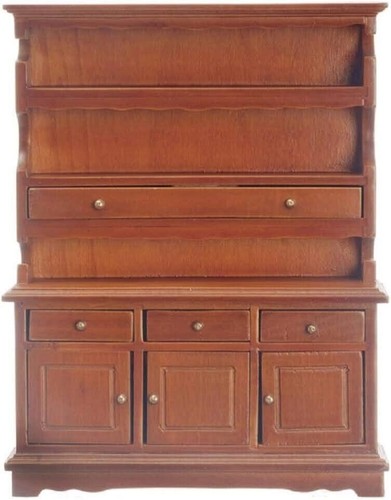 Walnut hutch dresser dolls - walnut,