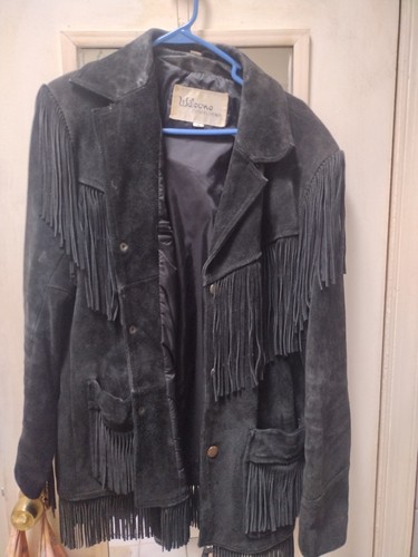Vtg 1980s fringe suede - fringe,