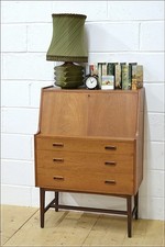 Vintage Desk Bureau Teak G