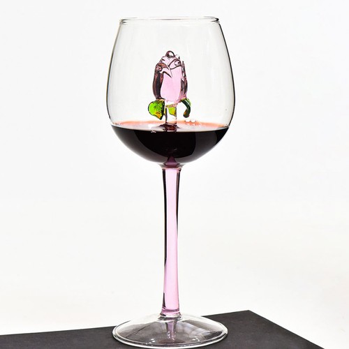 Red wine goblet drinking cup - red,