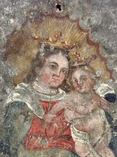Oil painting tin retablo - tin,,