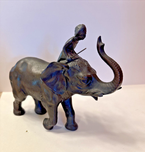 Bronze elephant with - elephant,