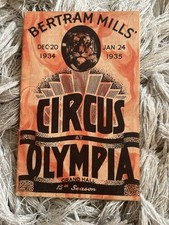 Bertram Mills Circus At Olympia Grand Hall Mini Programme 1934-1935