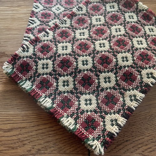 Welsh wool tapestry table - welsh,