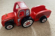 John Lewis Red Wooden Tractor