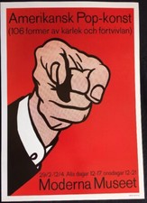 Roy Lichtenstein - Amerikansk Pop-Konst Finger Pointing 1963 Poster Pop Art 1