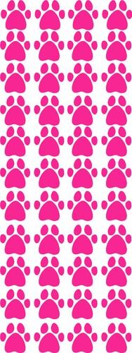 Paw print stickers - 40, pink
