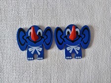 2x Retro Elephant Shape Plastic Hooks, Childrens, Coat, Flannel #6