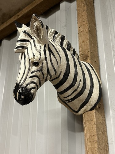 Vintage fibreglass zebra wall - vintage,