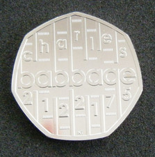 2021 Charles Babbage BU 50p Fifty Pence Coin Brilliant Uncirculated