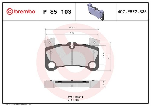 Brembo p85103 brake pad set - brake,