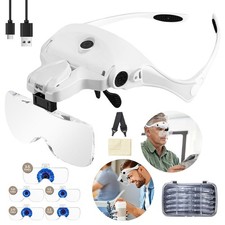 Magnifying Glass Headset 2 LED