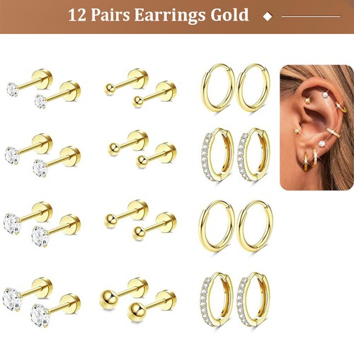 Pairs 14k gold surgical - 12,