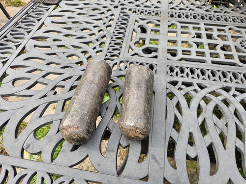 Pair antique lead - pair, weight