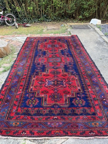 Handmade wool rug - wool, vintage