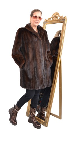 Us5761 real mink fur jacket - real,